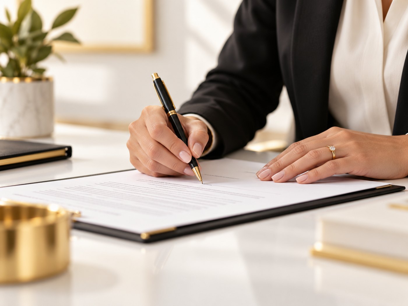 Signing a notarized document